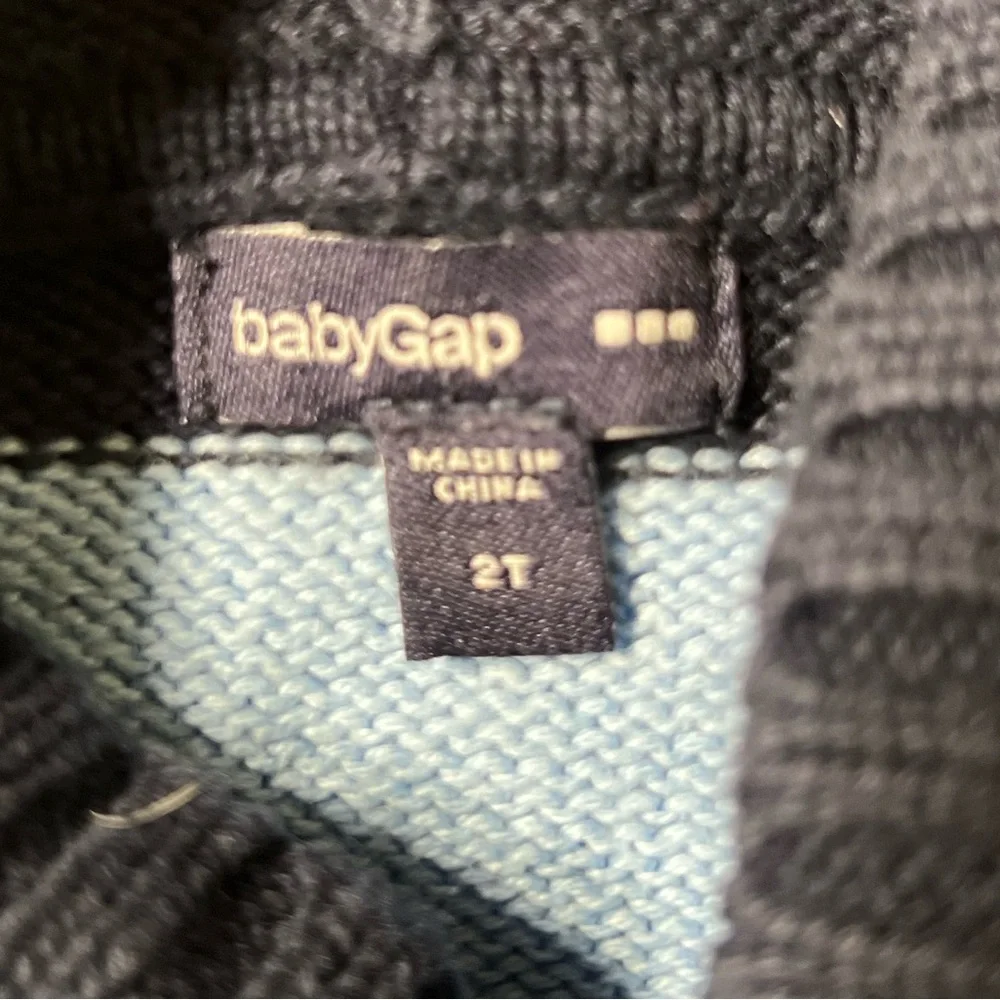 Baby GAP boys cotton striped sweater with Hood